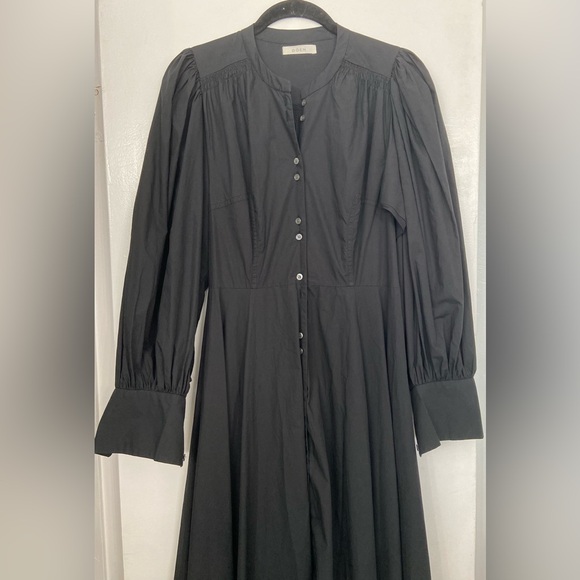 Doen Edlynne Maxi Dress Cotton Poplin Black Size Small - Picture 3 of 11